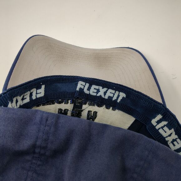 R&H Mechanical Fitted Hat Blue S/M Flexfit Embroidered 6 Panel Yupoong - Picture 7 of 8